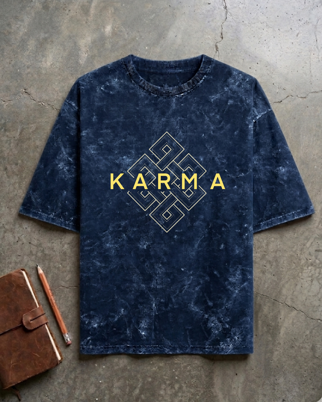 KARMA Acid Washed Oversized Tee