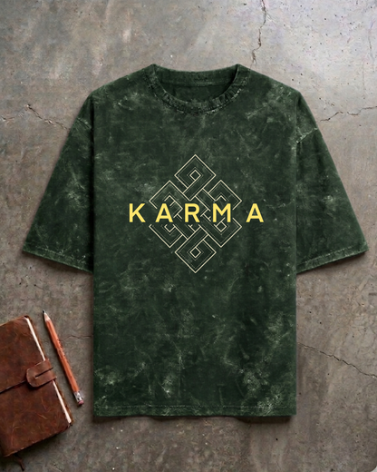 KARMA Acid Washed Oversized Tee