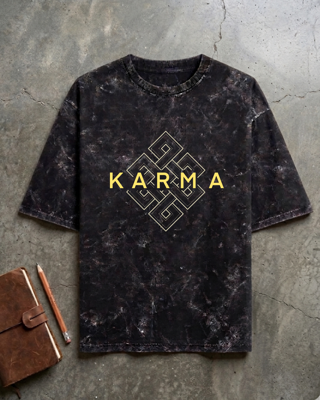 KARMA Acid Washed Oversized Tee