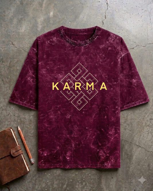KARMA Acid Washed Oversized Tee
